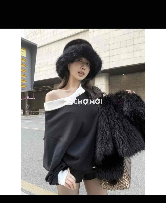 pass áo lệch vai đính nơ