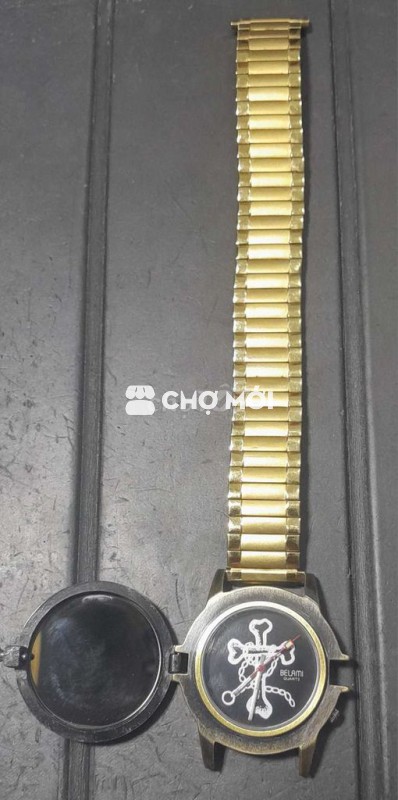 Đồng hồ vỏ Đồng,dây lắc kê Vàng