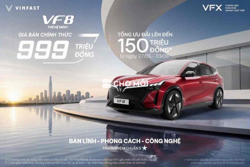Xe điện VinFast VF8 Thế hệ mới Đỏ