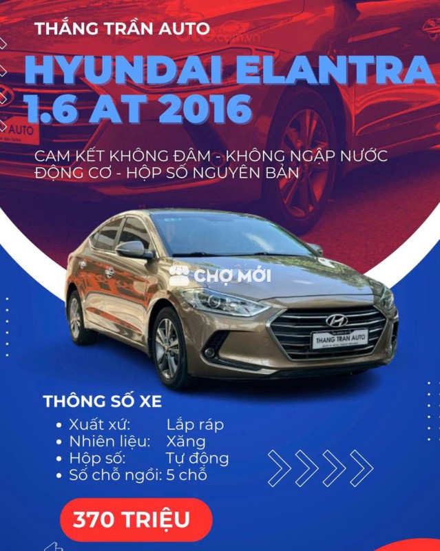 🚗  Hyundai Elantra 2016 1.6 AT